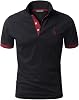 Men's Regular-Fit Cotton Pique Polo Shirt Short Sleeve Golf Polos