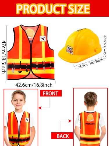 Set disfraz niño trabajador construcción 5 piezas miniatura 2