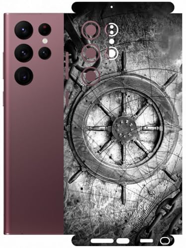 Image of AtOdds - Full Body Back Screen Guard Protector Film - Lamination Wrap Skin Sticker Compatible with Samsung Galaxy S22 Ultra | Scratchproof Matte Finish (Voyage)