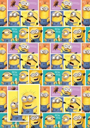 Danilo Despicable Me Wrapping Paper, Despicable Me Gift Wrap 2 Sheets Of Gift Wrap And 2 Gift Tags image 5