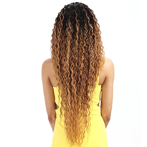 image for Joedir Lace Front Wigs Ombre Blonde 28'' Long Small Curly Wavy Synthet