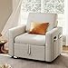 DWVO Convertible Sleeper Chair, 3-in-1 Sofa Bed with Reclining Backrest, 75