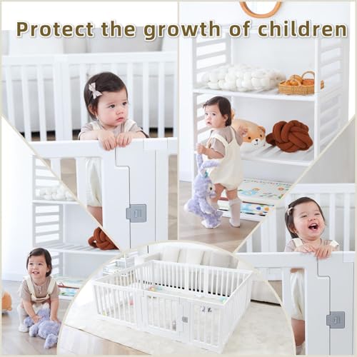 Image of Gupamiga Playpen Baby Playard Portable Baby Fence Play Area Indoor Outdoor Kids Activity Center Playpen Playground Hoop for Indoor and Outdoor Use (12 Panels)