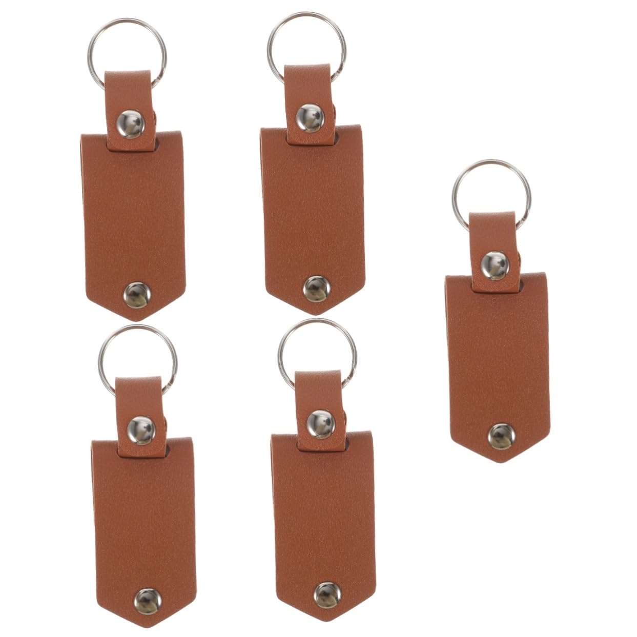 GALPADA 5piezas Llavero De Cuero Foto Personalizable Para San Valentín Llavero Decorativo De Piel Accesorio Para Fotos