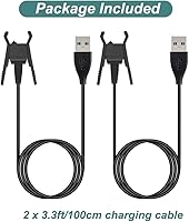 Vista 4 de Cargador para Fitbit Alta, cable de carga de repuesto para Fitbit Fitness Tracker (3.3 ft/3.3 pies)(2)