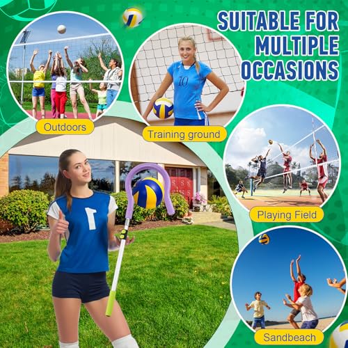 Silipull Adjustable Volleyball Spike Trainer with Question Mark Hook Volleyball Training Equipment Durable Lightweight Hitting Trainer Equipment Volleyball Holder for Serving Jump Spiking(Purple) by Silipull - Image 4