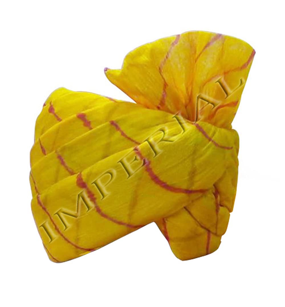 Unisex Cotton Royal Rajputana Lahriya Safa and Turban (ISHP149, Multicolour, Free Size)-image-10
