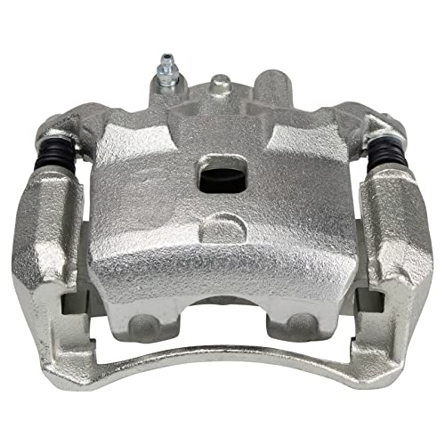 Image of TRQ Front Driver and Passenger Side Brake Caliper Set 2 Piece Caliper Brackets Hardware for 13-19 Nissan Sentra 07-12 Sentra S 07-12 SL Base Model 09-12 SR