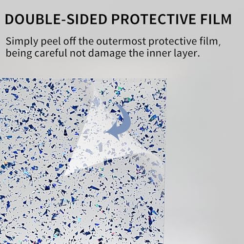 Image of TOEPODO Glitter Acrylic Sheet Irregular Glitter 1 /8 Thickness Sparkle Plastic Acrylic Panels for Laser Cutting Engraving Craft DIY Decor Ornaments (2, Blue)
