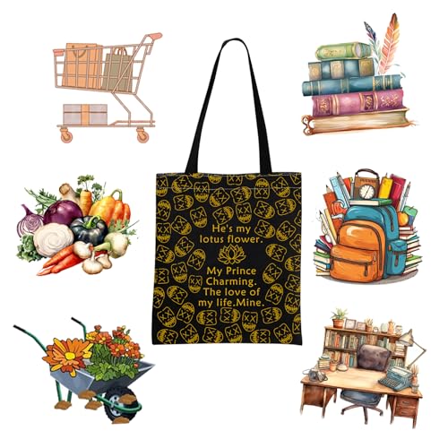 Bolso Tote He’s My Lotus Flower Book Gift miniatura 4