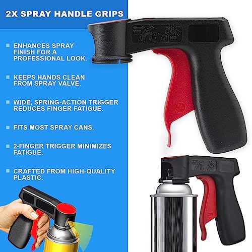 GRAS Art Bundles Mod Podge Spray Acrylic Sealer Matte and Gloss 2-Pack, Clear Coating Matte Paint Spray, 2X Can Sprayer Handle, 11oz