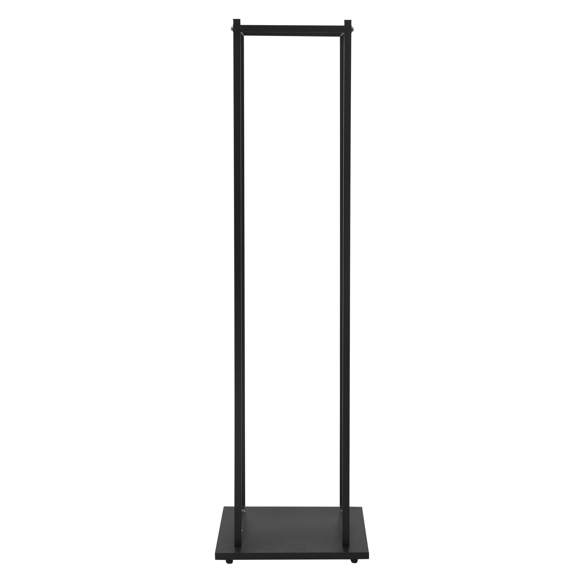 ML-Design Estanteria Metálica para Leña 33 x 33 x 115 cm Soporte Organizador de Madera para Interior o Exterior, Leñero Negro Moderno Junto a Chimenea/Fogata Estructura de Acero para Apilar Troncos