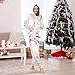 Poeticcity Couples Matching 1 PC Pajama, Unisex Soft Fleece Zip Up Hooded Pjs Jumpsuit Sleepwear Playsuit Lounge-wear(XXL) Japanese Cherry Branch with Blooming Flowers Light Pink Style