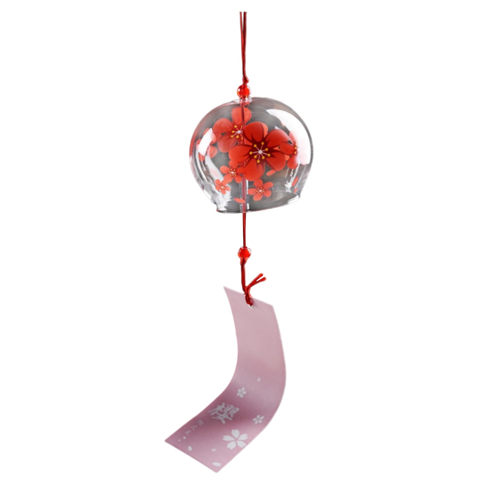 Japanese Wind Bells - Handmade Glass Japanese Style Pendant - Transparent Borosilicate Glass,hand-painted Patterns,with Creative Card Design,can Be Given As A Gift to Friends,beloved