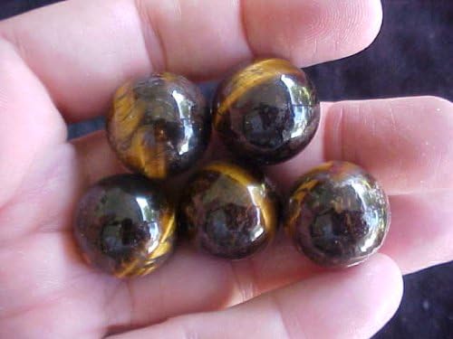 B8218 Gemqz Tiger EYE Carved Mini Sphere (S) 5 Pcs!!!!