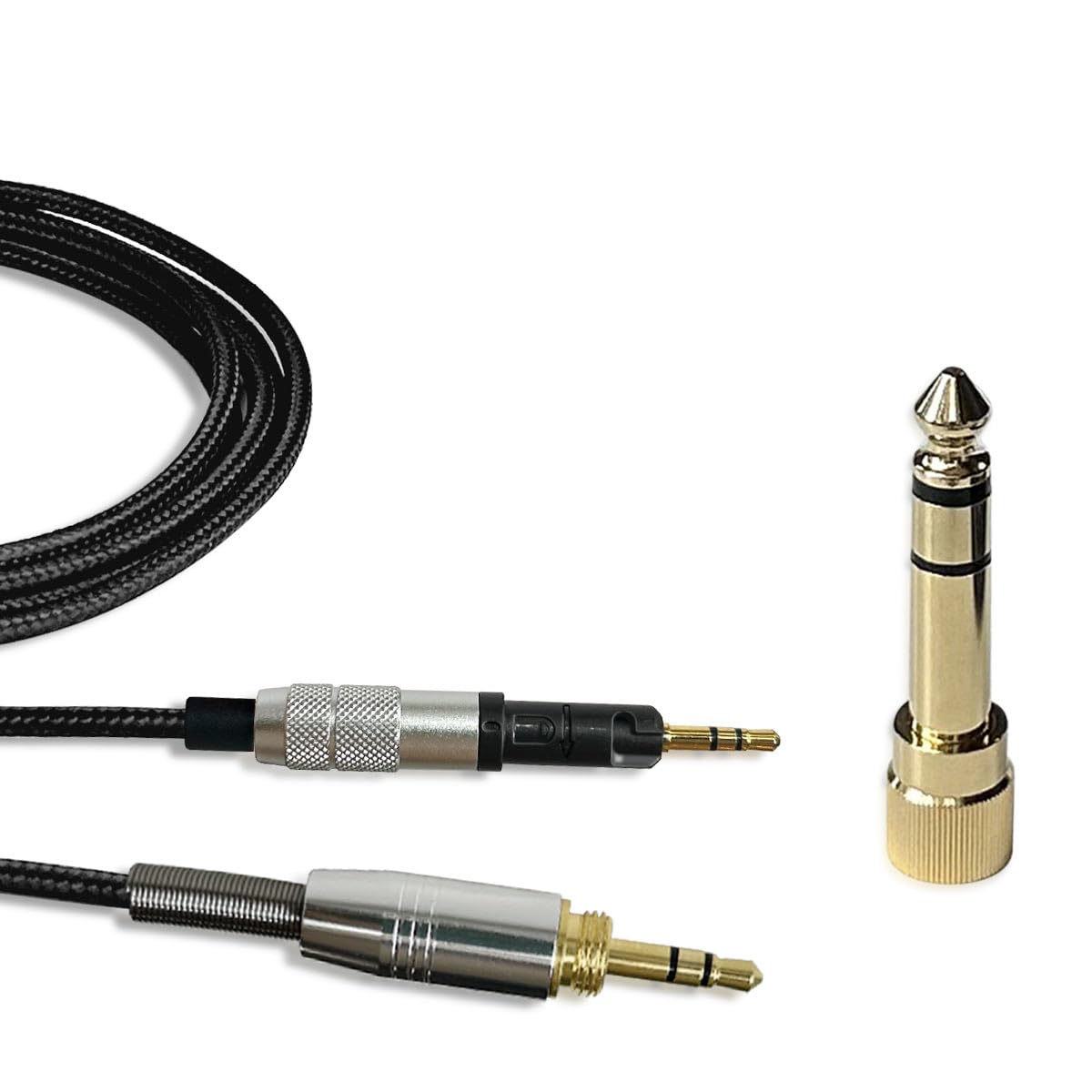 MQDITH Replacement 6.5ft Cord Compatible with Audio Technica ATH-M50x, with 1/4 Adapter Aux Aduio Cord Compatible with Audio Technica ATH-M50x