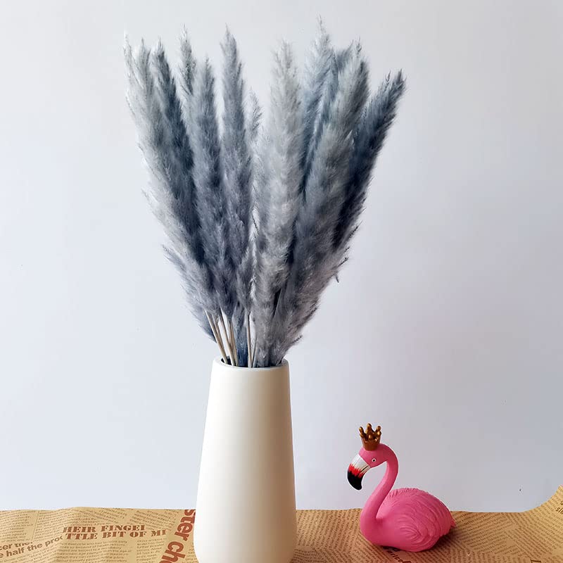 Pampa grande gris, ramo de flores secas decorativas miniatura 3