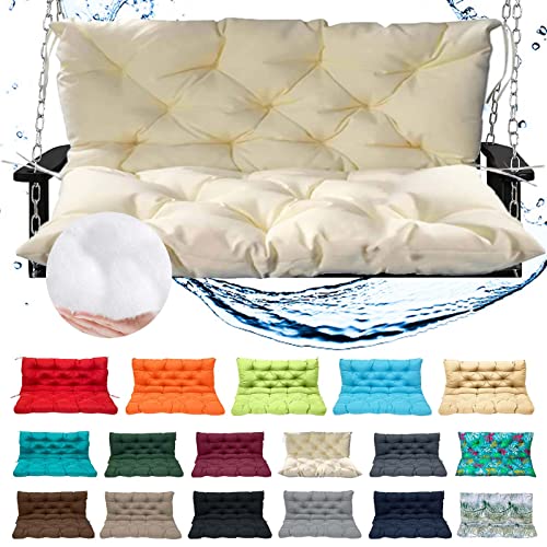 Coussin de rechange pour balancelle beige 40 avec dossier rembourré haute qualité