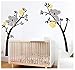 Stickers Muraux Koala Arbre Autocollants Mural Animaux DIY pour Chambre Enfants Bébé Pépinière Salon Décoration Murale (Jaune)