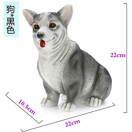 Mignon creative simple résine gris chien statue pour égayer un bureau terne