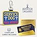 Service Dog - Full Access ID Patch Tag - Clips to Service Dog Vest, Harness, Collar, Leash, or Carrier - Includes 5 Law Handout Cards