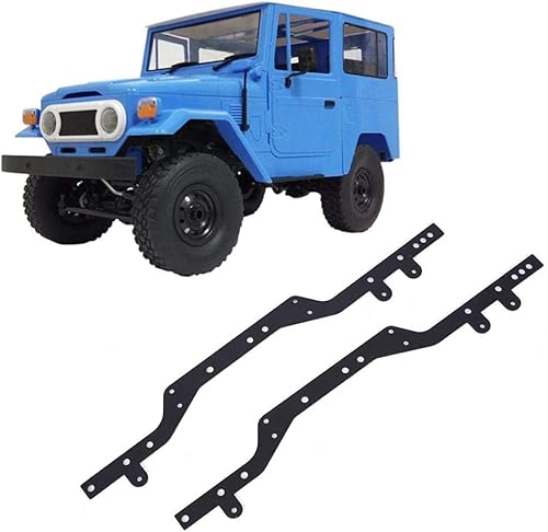 Miniatura 8 de T best RC Car Chassis Beam, 2 piezas RC Car Metal Chasis Beam accesorio de repuesto para WPL C34 C34K C34KM 116 (Negro)