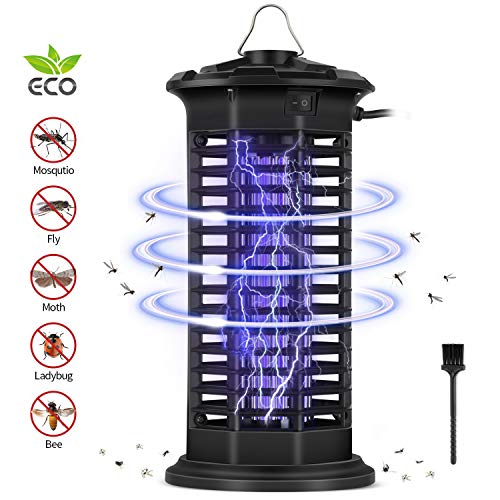 Preisvergleich Produktbild Elektrischer Insektenvernichter, Moskito Killer Lampe mit UV-Licht, Chemiefrei, Verhindert Stromschläge, Effektive Reichweite von 30, Aufhängbare Mückenfalle für den Innen und Außenbereich.
