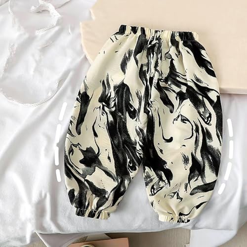BILIKEYU Baby Toddler Little Boys Girls Harem Pants Elastic Waisted Color Block Breathable Casual Sweatpants2