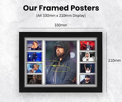 AllStarMedia Eminem Autograph Poster Print, Limited Edition Collage Of The Music Legend - Image 4