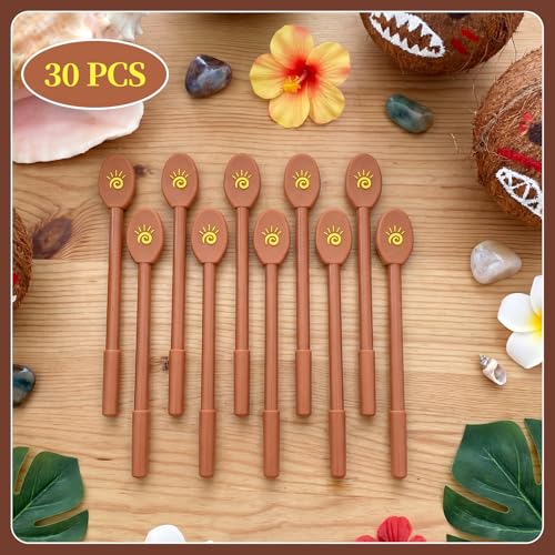 Set de 30 bolígrafos gel negros Tenceur de fiesta hawaiana miniatura 5