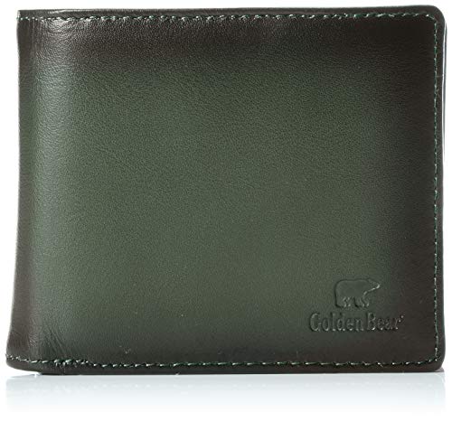 [ゴールデンベア] 深みのあるシャドー仕上げ 折り財布 カード12枚収納 キーホルダー付 GBMW9HS2 グリーンのサムネイル