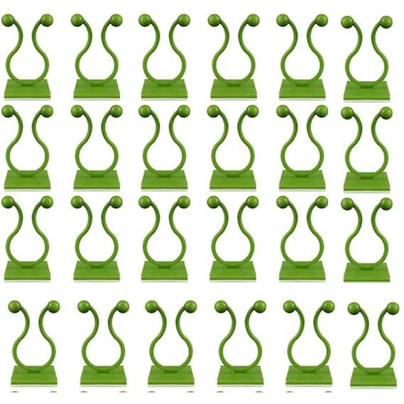 30 PCS Plant Climbing Wall Clip, Reusable Plastic Plant Support Clips, Self-Adhesive Money Plant Support Wall Vines Fixture Wall Hook Vines Climbing Clip for Home (Green Plant Clip)-image-14