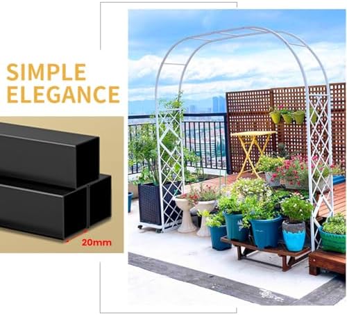 Metal Garden Arch Pergola Arbor for Climbing Plants - 7.5ft High, 4.6ft Wide, Durable Green Steel Frame, Perfect Outdoor Décor for Garden Pathways and Events