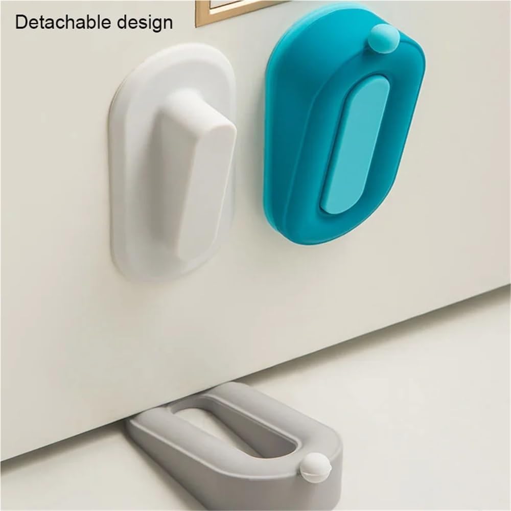 Tope de puerta de silicona multifuncional Tope de puerta antideslizante Base antideslizante El diseño de ángulo ajustable protege los pisos de una fácil instalación Ideal for el hogar y otras puertas