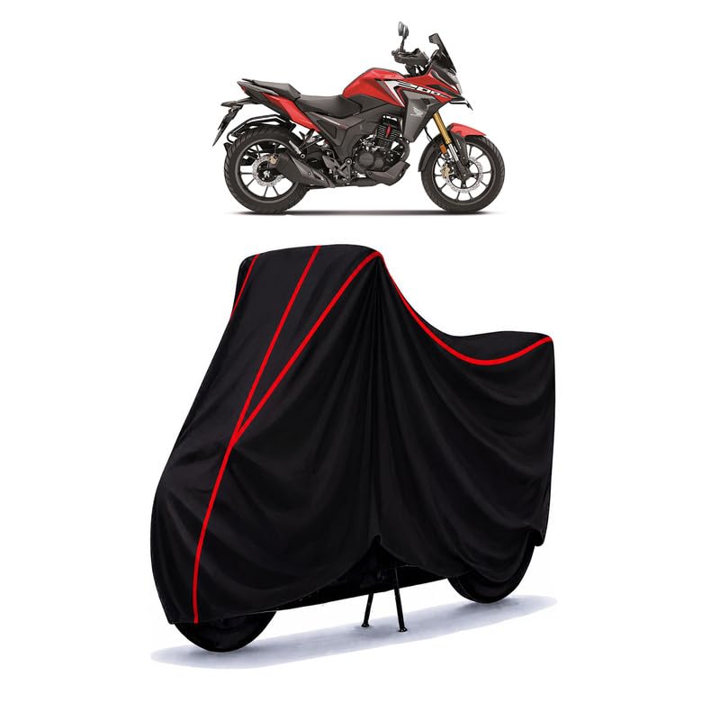 Image of CBR 200 Water Resistant Bike Cover for All Motorcycles & Scooters | Heavy Duty Premium Taffeta Fabric | UV Protection, Dustproof, Scratchproof | All Weather Two Wheeler Body Cover with Elastic Bottom