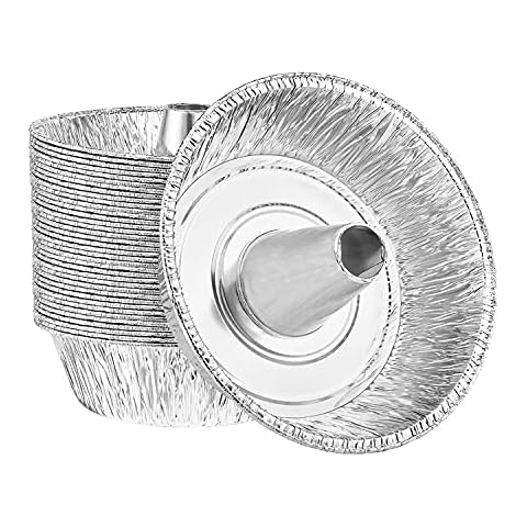 Nicole Fantini Heavy Duty Reusable Eco-Friendly Aluminum Foil Angel Tube Pan 10.25" X 10.25" X 3.25" (10) Cover