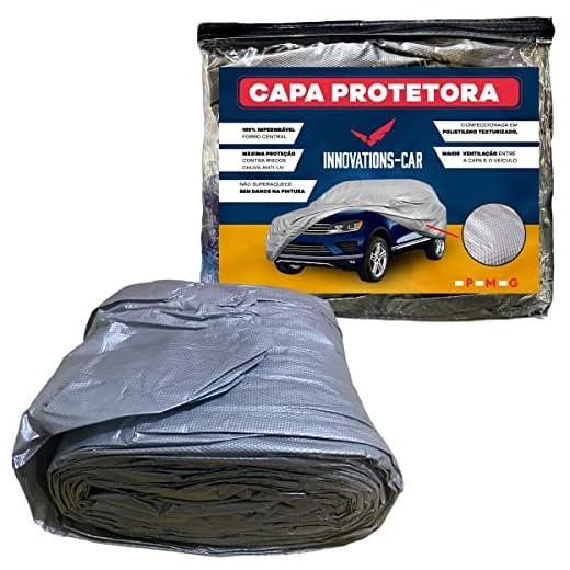 Capa Cobrir Carro Protetora Anti-uv 100% Impermeável Forrada (Tamanho M)