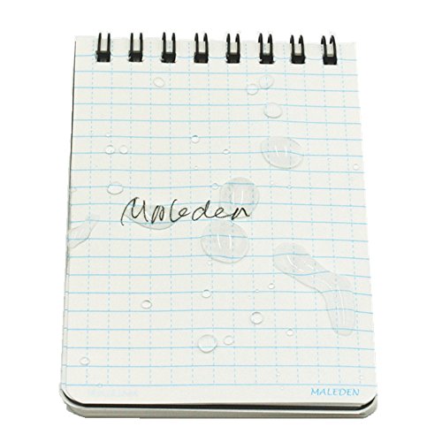 Field Notes, MALEDEN All Weather Spiral Notebook Scratch Steno Pad Memo Notepad with Waterproof Grid Paper for Outdoor Activities and Tactical Pocket (3PCS)