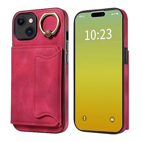 Étui portefeuille iPhone 16 rouge pour protéger et ranger vos cartes