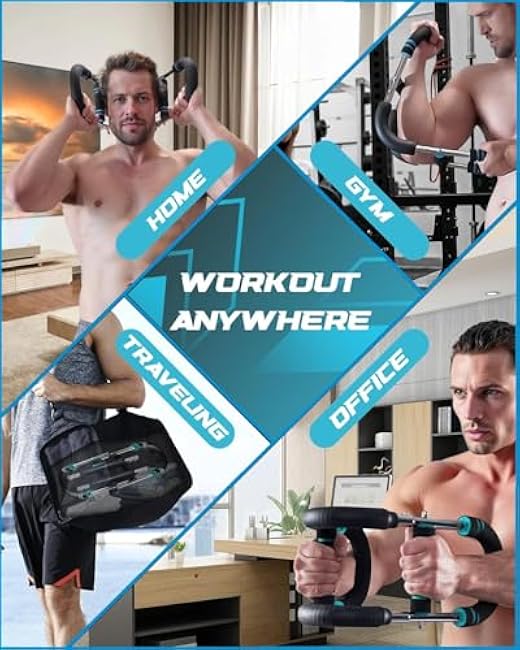 Upgraded Twister Arm Trainer for Men and Women (30-120lbs) Chest Exerciser with 4 Springs Adjustable Resistance Chest Workout Equipment and Chest Trainer for Men with Antislip NBR Handles