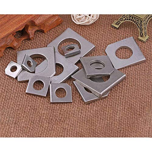Dreneco 3Pcs M12 Square Washers, Stainless Steel Heavy Duty Square Oblique Gasket, I-Steel Flat Gasket For Channel Steel, Missing Angle Washer, #TOP4
