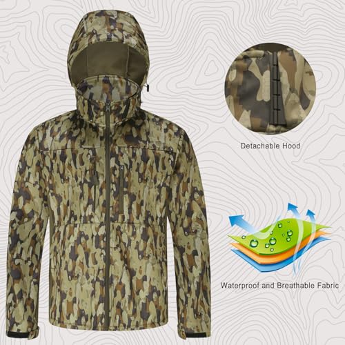 Image of UIIHUNT Hunting Clothes for Men with Fleece Lining: Safety Strap Compatible Water Resistant Silent Hunting Jacket and Pants