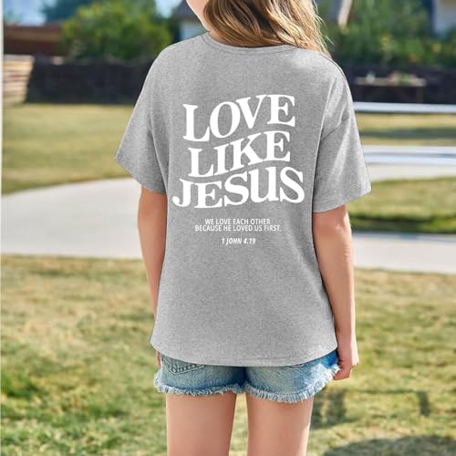 Los Angeles Crewneck T Shirts Letter Graphic Printed Short Sleeve Tee Loose Breathable Lightweight Casual Summer Blouse Tops4