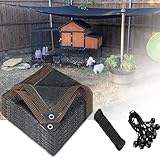 90% Shading Rate,Black Sunblock Garden Shade Cloth, Sun Shade Mesh Tarp with Reinforced Grommets, for Garden,Plants Cover,Greenhouse and Patio 4x10 FT