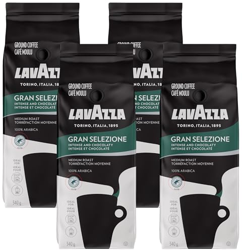 Image of Lavazza Gran Selezione Ground Coffee Blend, Dark Roast, 12 oz (Pack of 4)