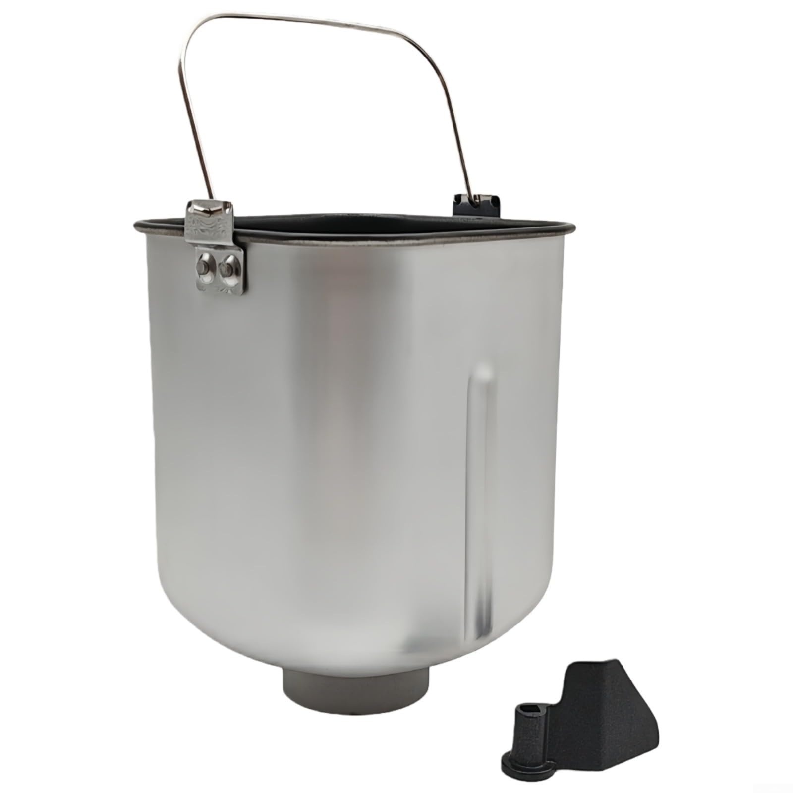 RichVibe Cubo antiadherente de repuesto para máquina de pan con paleta de amasado, olla de metal para uso doméstico, color negro, 14,5 x 19,5 cm