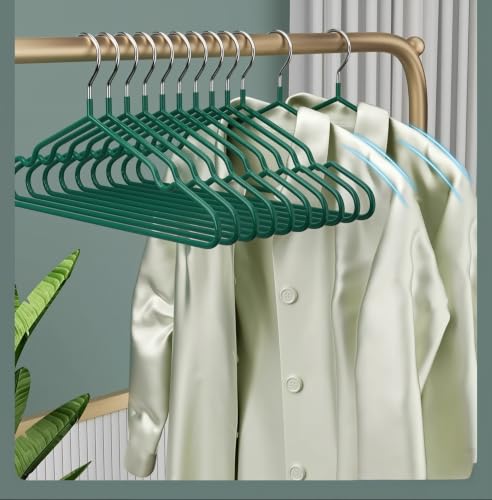 Image of 12 PCS Stainless Steel Clothes Hangers, Non Slip Premium Wardrobe Hangers for Wardrobe Closet Organizer, Garment Storage Hanger for Saree, Shirts & Dresses