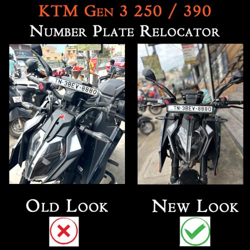 Image of L3 Modz Front Number Plate Relocator Clamp for KTM Duke Gen 3 (390 /250)