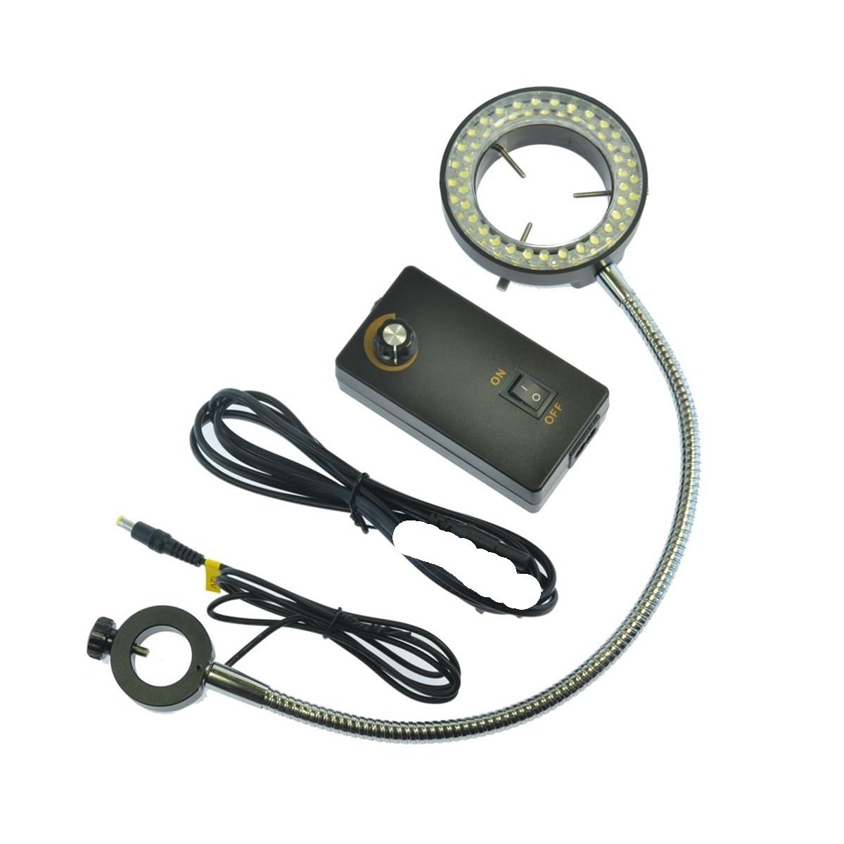 Microscope 60 LED Adjustable Ring Light Side Light Microscopes Illuminator Lamp for Industry Microscope Camera