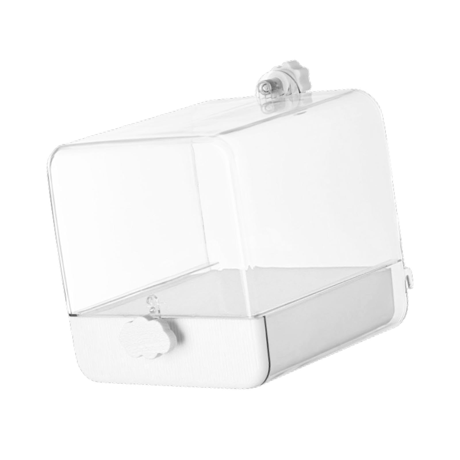 Pet Bird Bad Box, Papageienhängebadewanne, Käfigzubehör Käfig Vogel Dusche Papagei Badehaus für Wellenloser Budgie Kanarien, Weiß